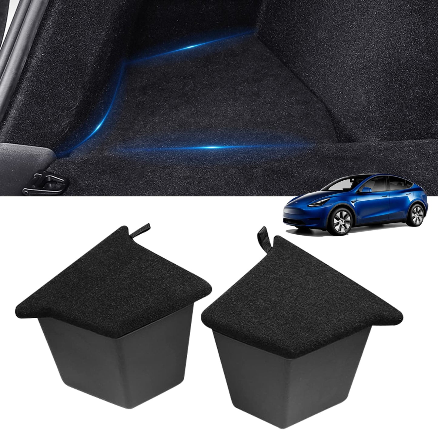 Tesla Model Y Rear Trunk Storage Box Organizer With Lids