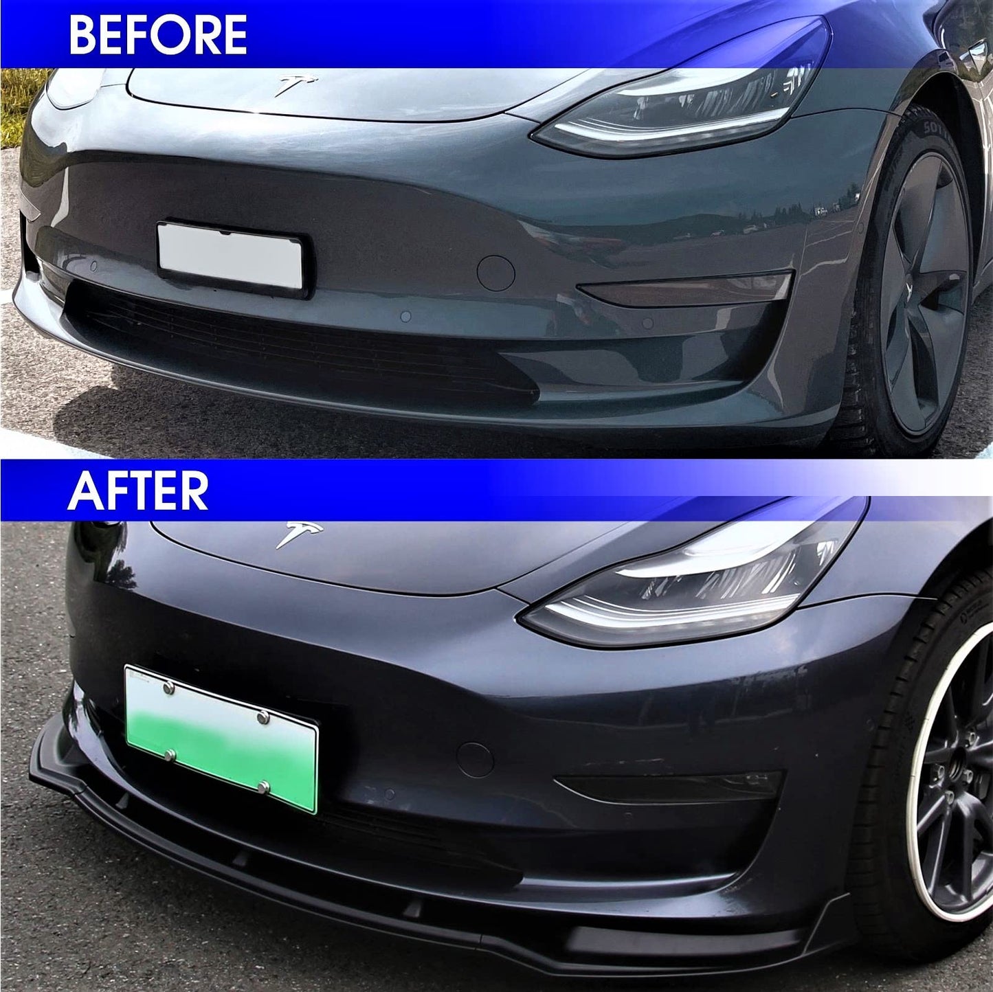 Tesla Model 3/Y Front Bumper Lip Spoiler