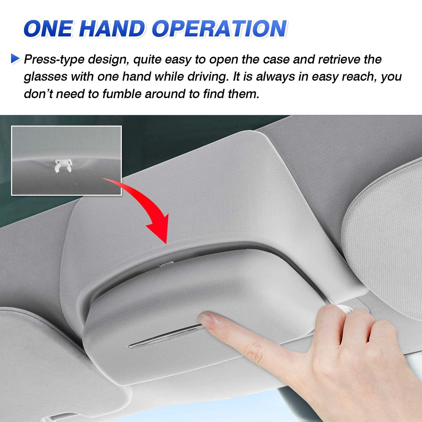 Model 3/Y Sunglasses Holder Sun Visor Storage Box Eyeglasses Case Mount