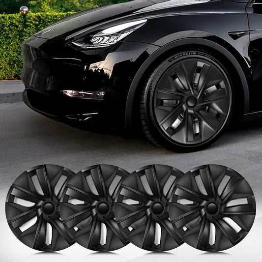 Model Y Hubcaps 19" Full Edge Black Wheel Covers