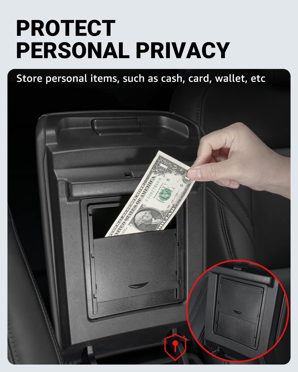 Tesla Model 3 Center Console Hidden Storage Box