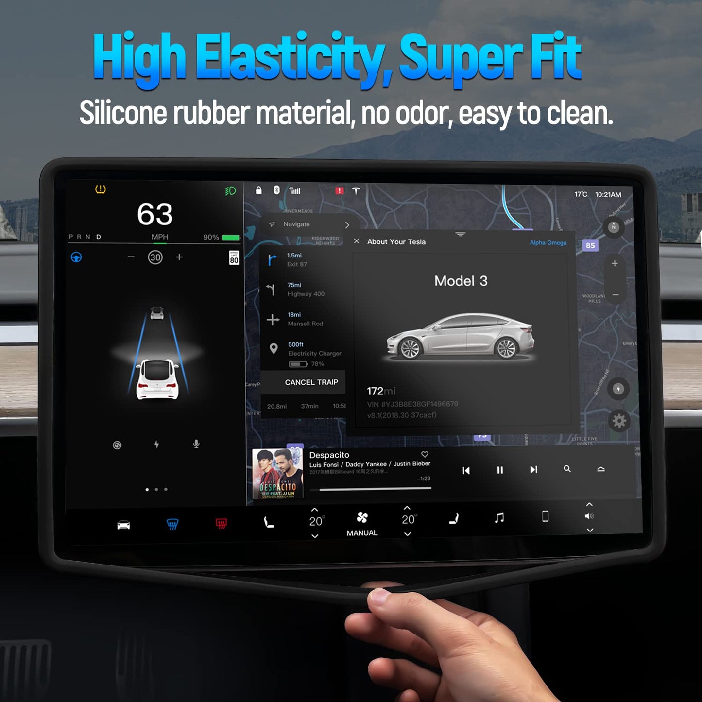 Model 3/Y Silicone Screen Frame Protector