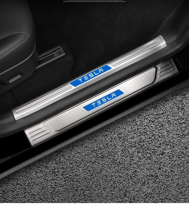 Model Y Stainless Steel Door Sill Protector Welcome Pedal