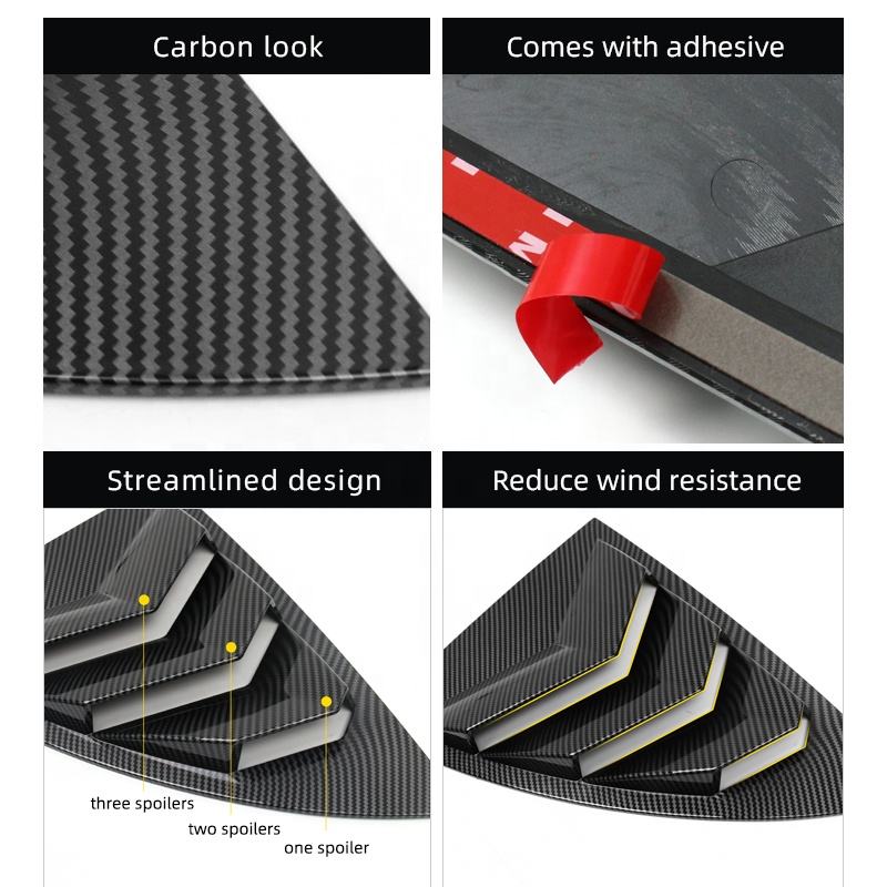 Model 3 Y Rear Triangle Shutter Window Louver Cover Trim
