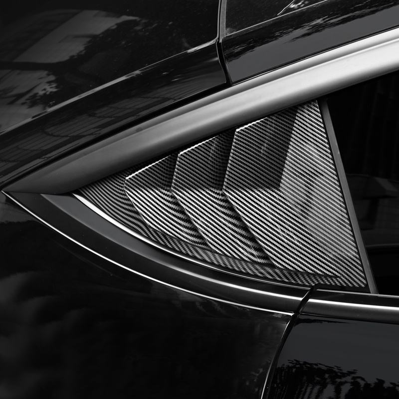 Model 3 Y Rear Triangle Shutter Window Louver Cover Trim