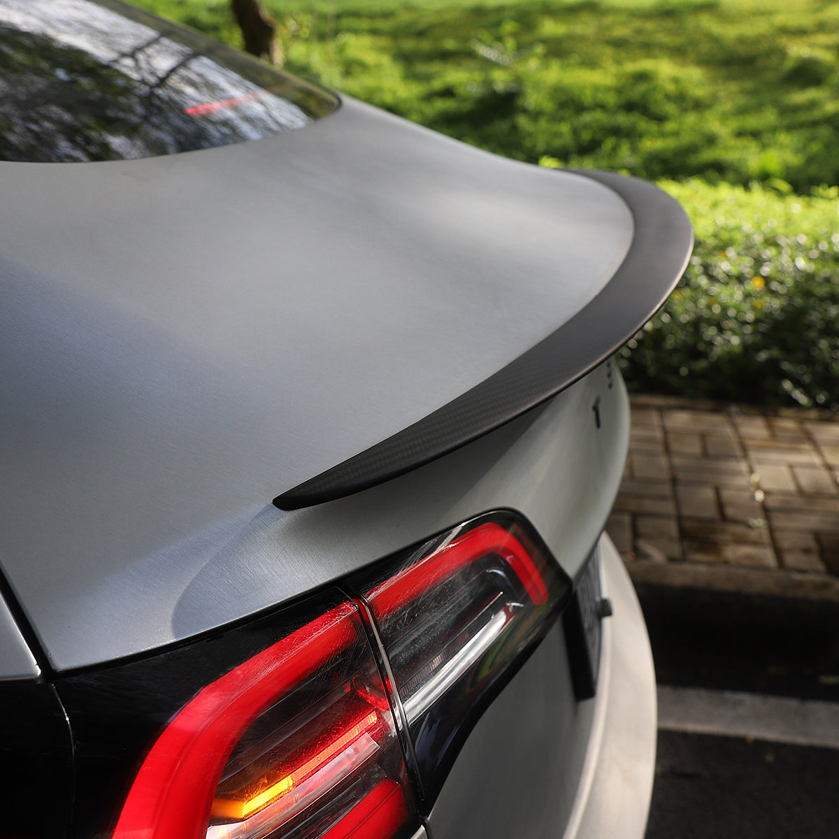 Model 3 Y Real Carbon Fiber Spoiler Rear Trunk Wing