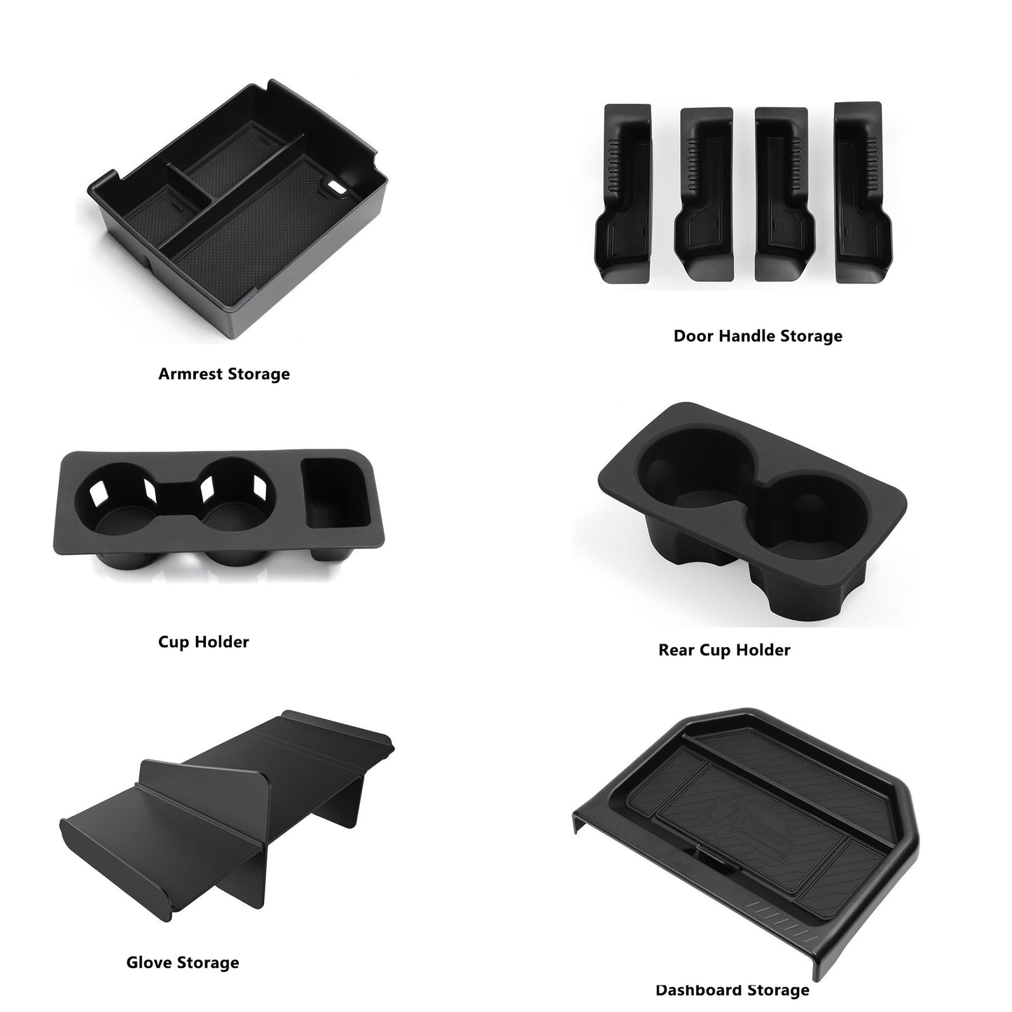 6-Pcs Interior Accessories Storage Box Set For Ford Maverick 2021-2025