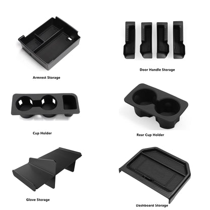 6-Pcs Interior Accessories Storage Box Set For Ford Maverick 2021-2025