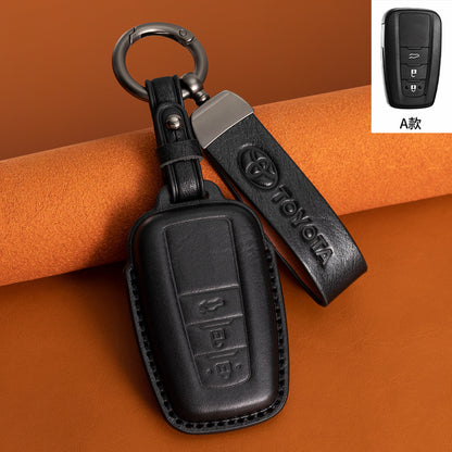 Evtesparts Leather Key Fob Case for Toyota RAV4