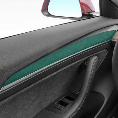 Alcantara Interior Door Panel Patch Trim For Tesla Model 3/Y 2021-2024