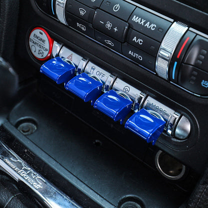 Center Console Start Button Cover & Aircraft Button Trim For Ford Mustang 2015-2023