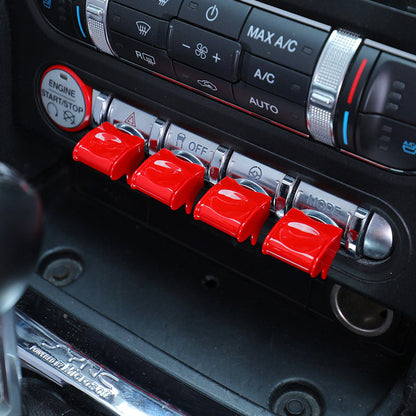 Center Console Start Button Cover & Aircraft Button Trim For Ford Mustang 2015-2023