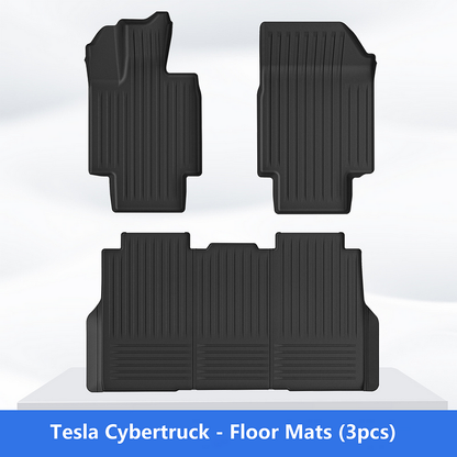 Tesla Cybertruck All-weather Floor Mats Liners 3Pcs