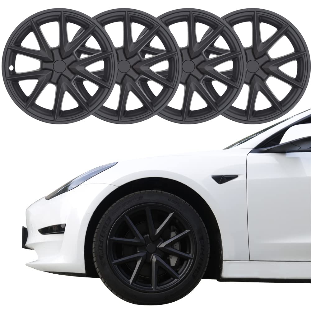 Evtesparts 18-Inch Aero Wheel Covers Hubcap For Model 3 2017-2023