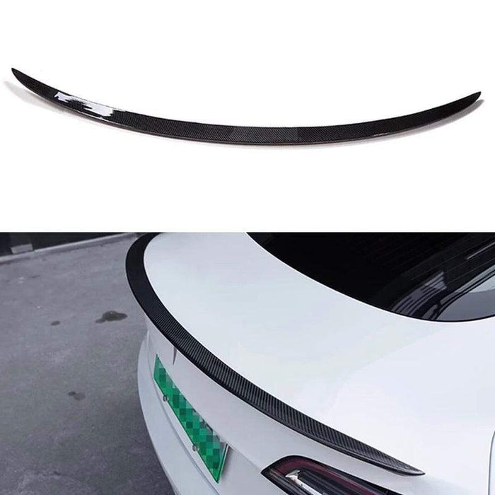 Car ABS Spoiler Carbon fiber pattern For Tesla 2024 Model 3 highland  Original High-performance Exterior Modification Accessories