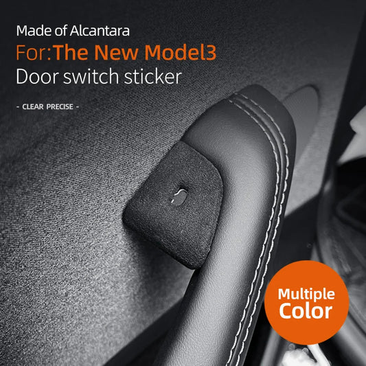 Alcantara Inside Door Alcantara Switch Trim For Tesla Model 3 Highland 2023+