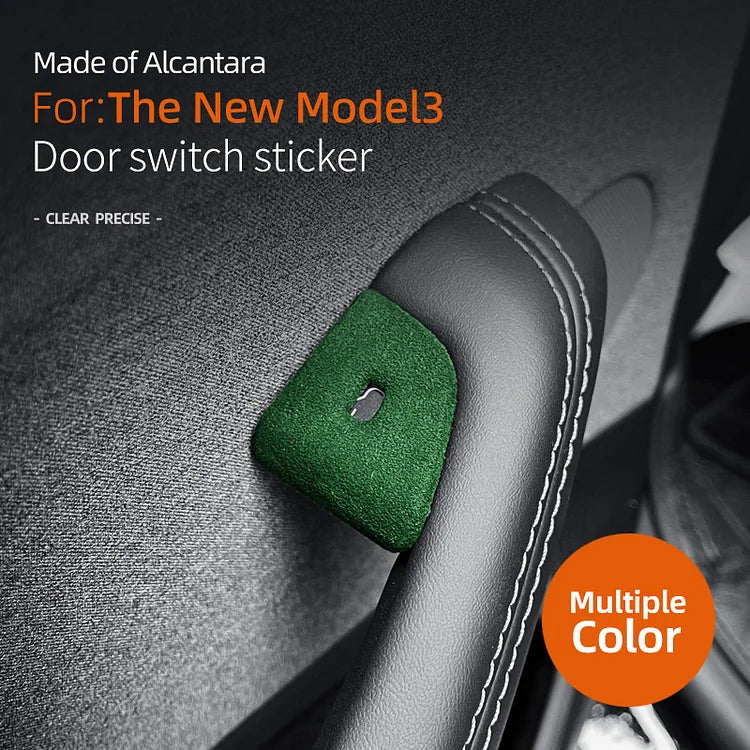 Alcantara Inside Door Alcantara Switch Trim For Tesla Model 3 Highland 2023+