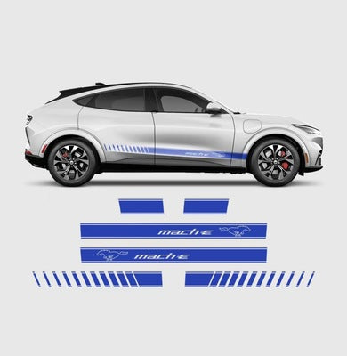 Mach-E Side Skirt Decal Stickers For Ford Mustang