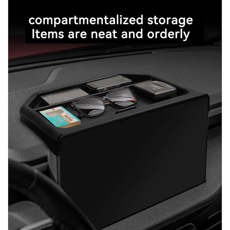 Center Console Screen Rear Storage Box Dashboard Organizer For Ford Maverick 2025