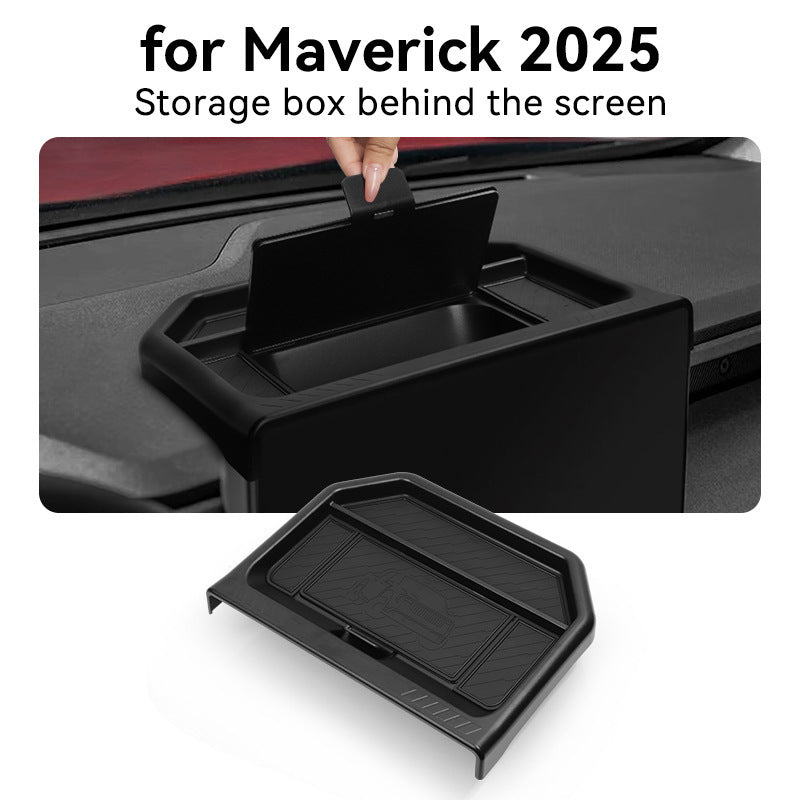 Center Console Screen Rear Storage Box Dashboard Organizer For Ford Maverick 2025