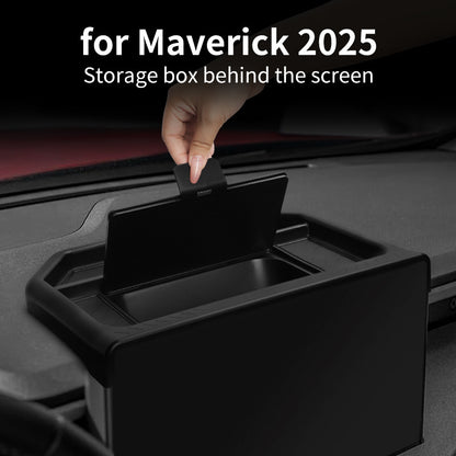 Center Console Screen Rear Storage Box Dashboard Organizer For Ford Maverick 2025