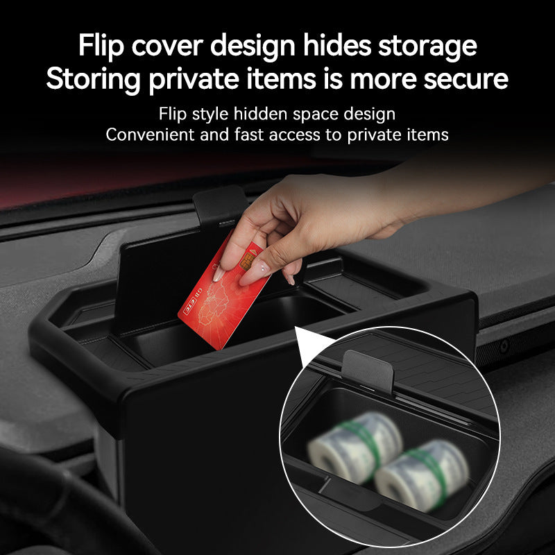 Center Console Screen Rear Storage Box Dashboard Organizer For Ford Maverick 2025