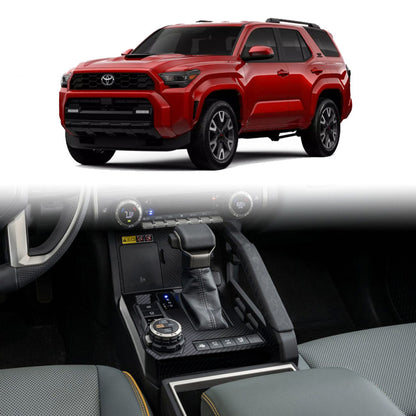 Carbon Fiber Gear Shift Panel Cover Trim For 2025 Toyota 4Runner