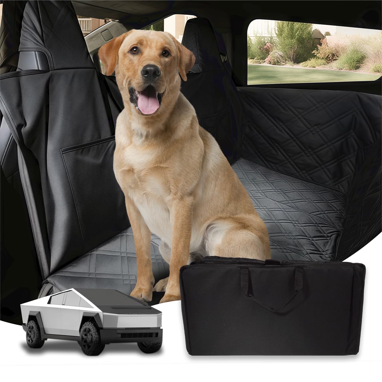 Cybertruck Rear Seat Protable Pet Mats Dog Seat Cover