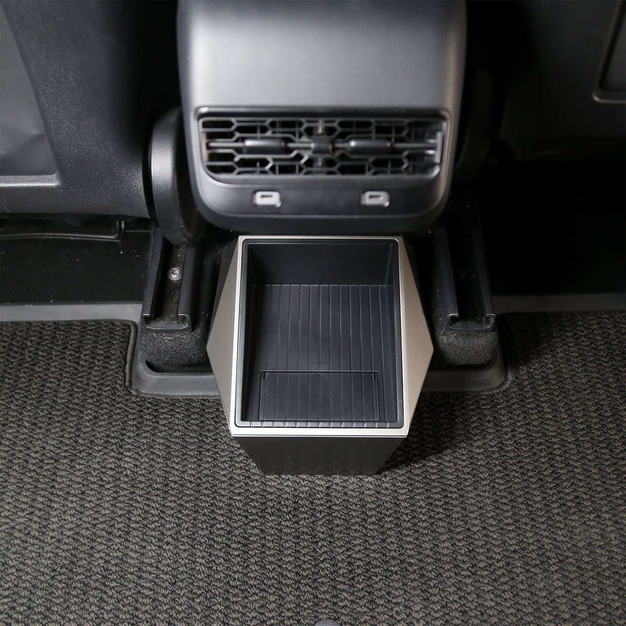 Evtesparts Cybertruck Style Rear Seat Storage Box For Tesla Model Y 2021-2023