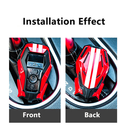 For Ford Mustang Mach-E, Shelby Cobra Mech-Style Key Fob Cover 3/4 Button