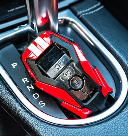For Ford Mustang Mach-E, Shelby Cobra Mech-Style Key Fob Cover 3/4 Button