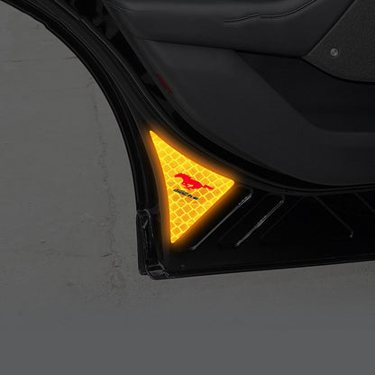 Mach-E Car Door Reflective Warning Stickers Tailgate Switch Luminous Stickers For Ford Mustang