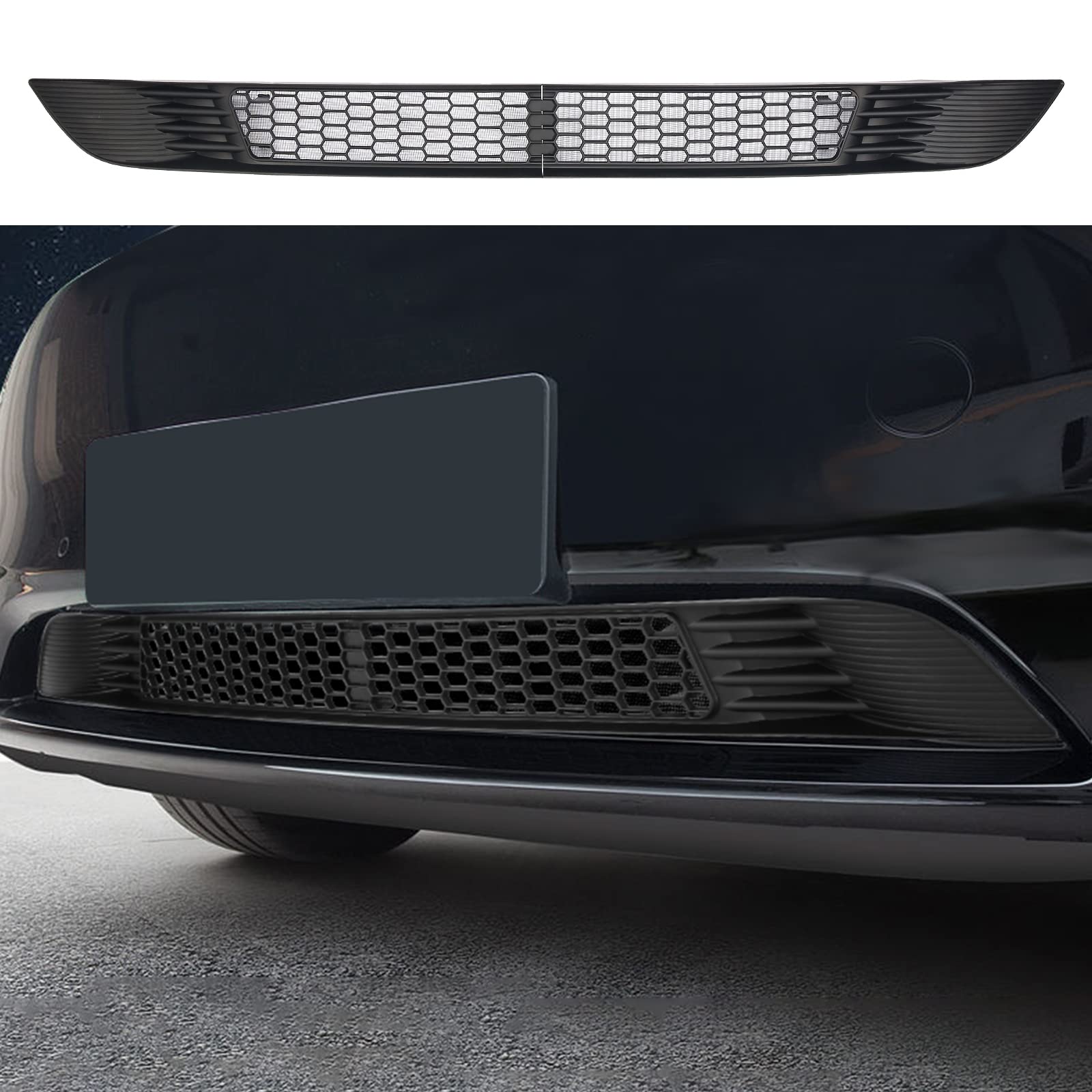 Evtesparts Model 3/Y Front Grille Mesh Insert Net Radiator Cover (2Pcs ...