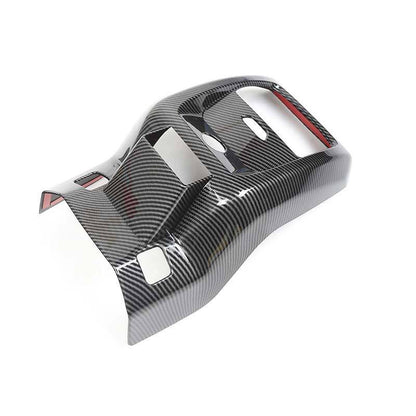 For Ford Mustang Mach-E Rear Row Anti-Kick Guard Cover Carbon Fiber Style