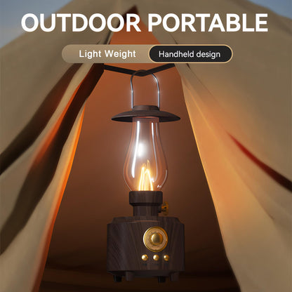 Retro Kerosene Lamp Bluetooth Speaker Outdoor Camping Ambient Light