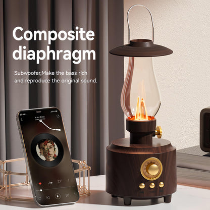 Retro Kerosene Lamp Bluetooth Speaker Outdoor Camping Ambient Light