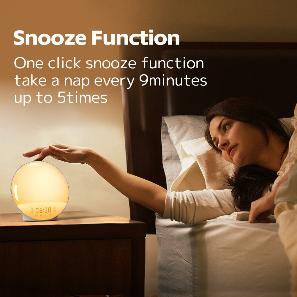 Simulated Sunrise & Sunset Wake-up Light Smart Ambient Alarm Clock Light