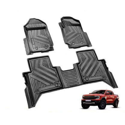 Evtesparts TPE Car Floor Mats Liner For Ford Ranger 2023+