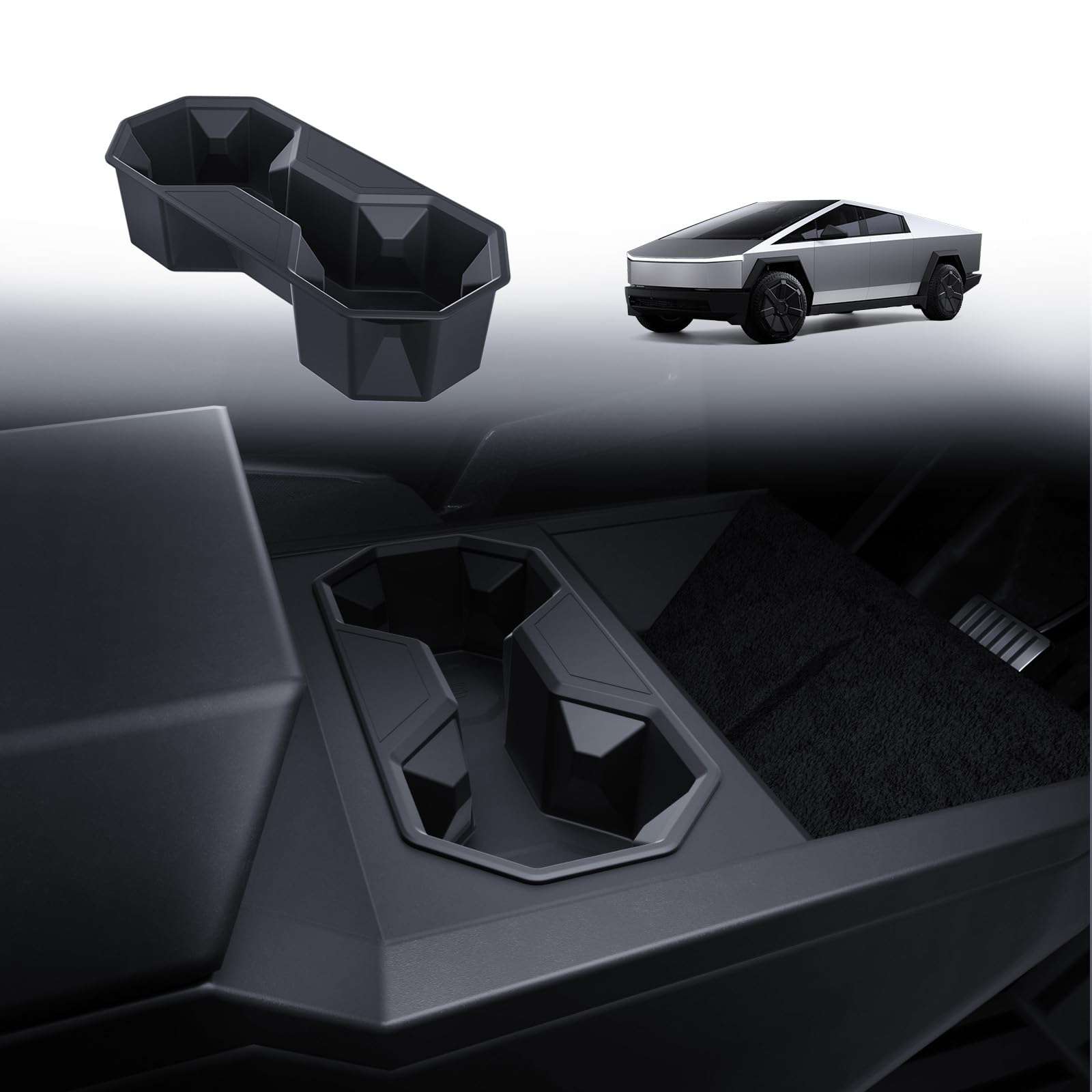 Tesla Cybertruck Center Console Cup Holder Insert | Evtesparts ...