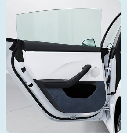 Tesla Model 3 Highland Alcantara Interior Door Anti-Kick Pads 4Pcs