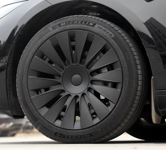 Tesla Model 3 Highland 18" Straight Style Wheel Cover Matte Black