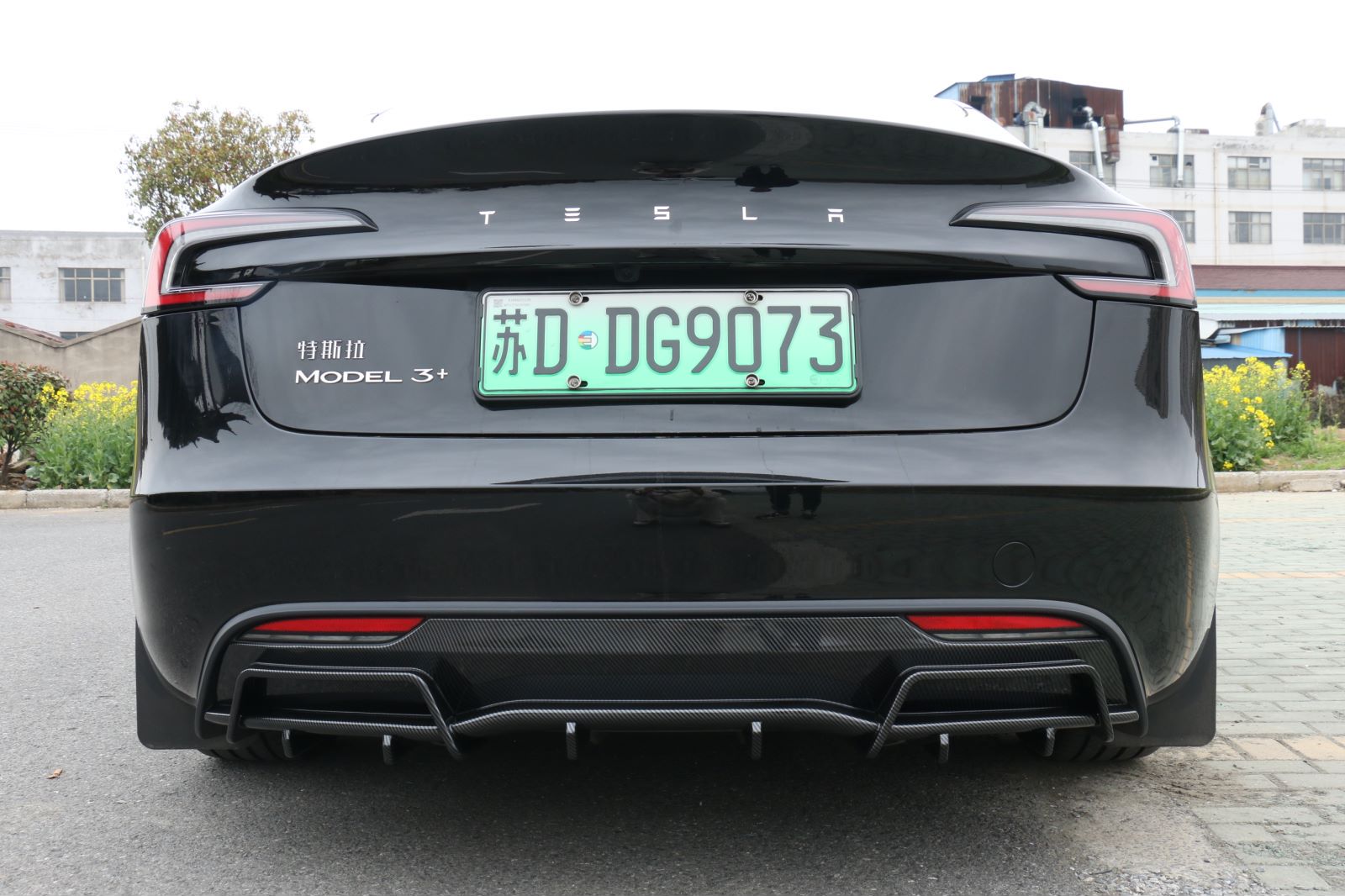 Tesla Model 3 Highland Rear Bumper Diffuser Lip | Evtesparts Tesla ...