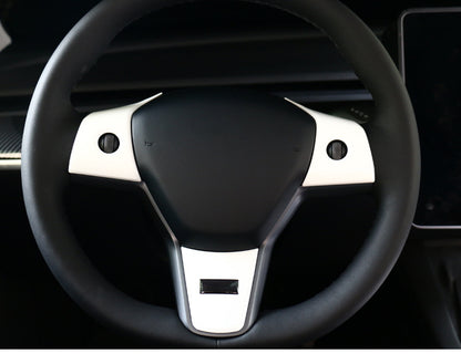 Tesla Model 3 Steering Wheel Panel Trim Set 3pcs