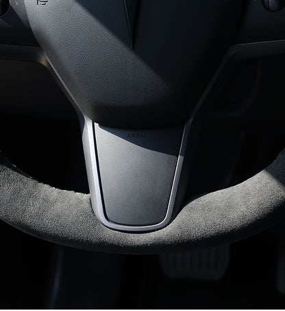 Tesla Model 3/Y Alcantara Hand-sewn Steering Wheel Cover