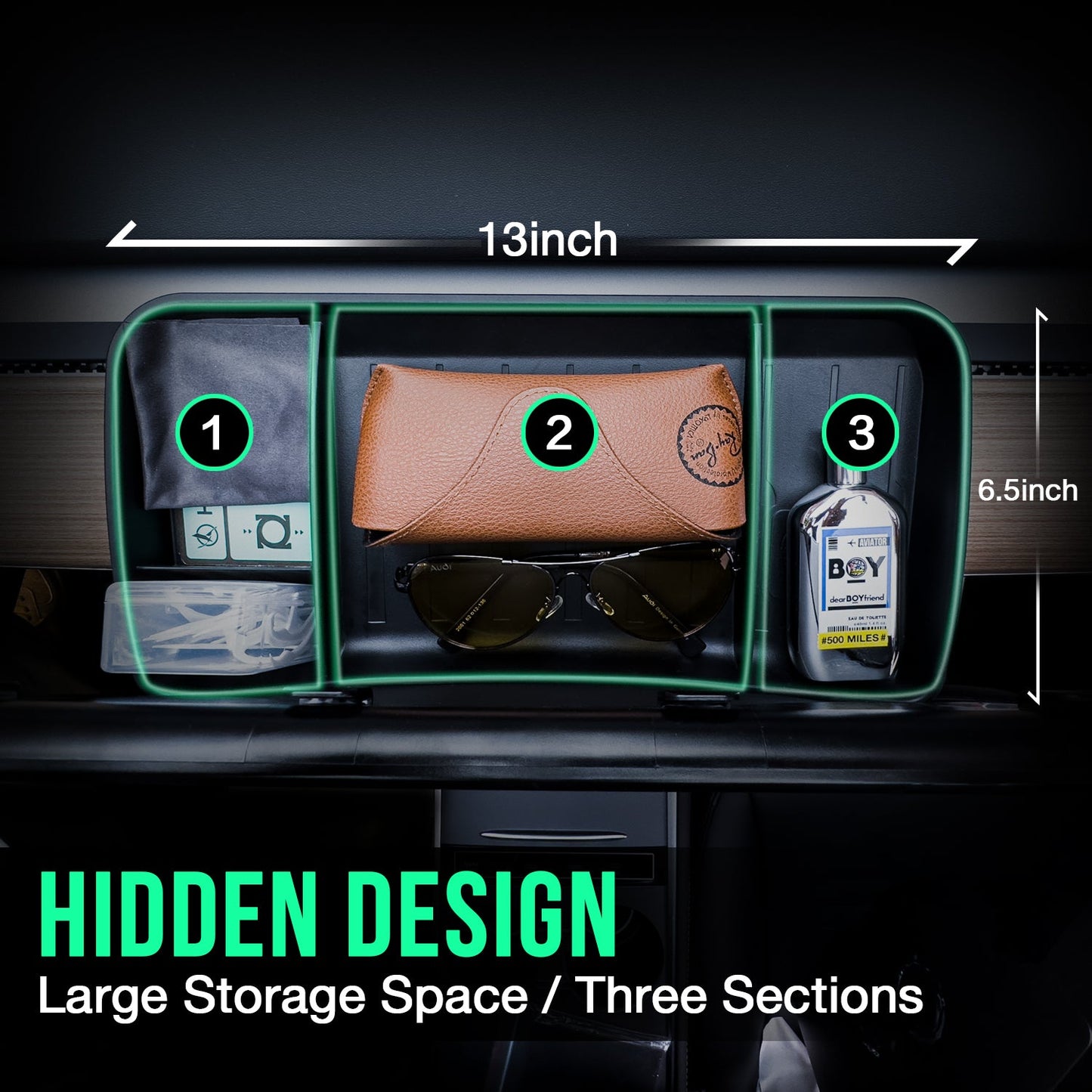 Model 3/Y Dashboard Hidden Storage Box ETC Organizer Tray