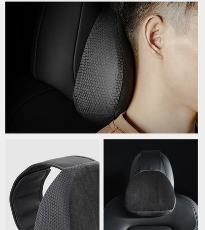 Tesla Model 3 Y Suede Headrest Pillow Interior Accessories