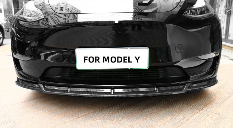 Tesla Model Y Front Splitter Carbon Fiber Front Bumper Lip