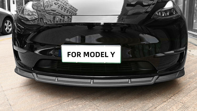 Tesla Model Y Front Splitter Carbon Fiber Front Bumper Lip