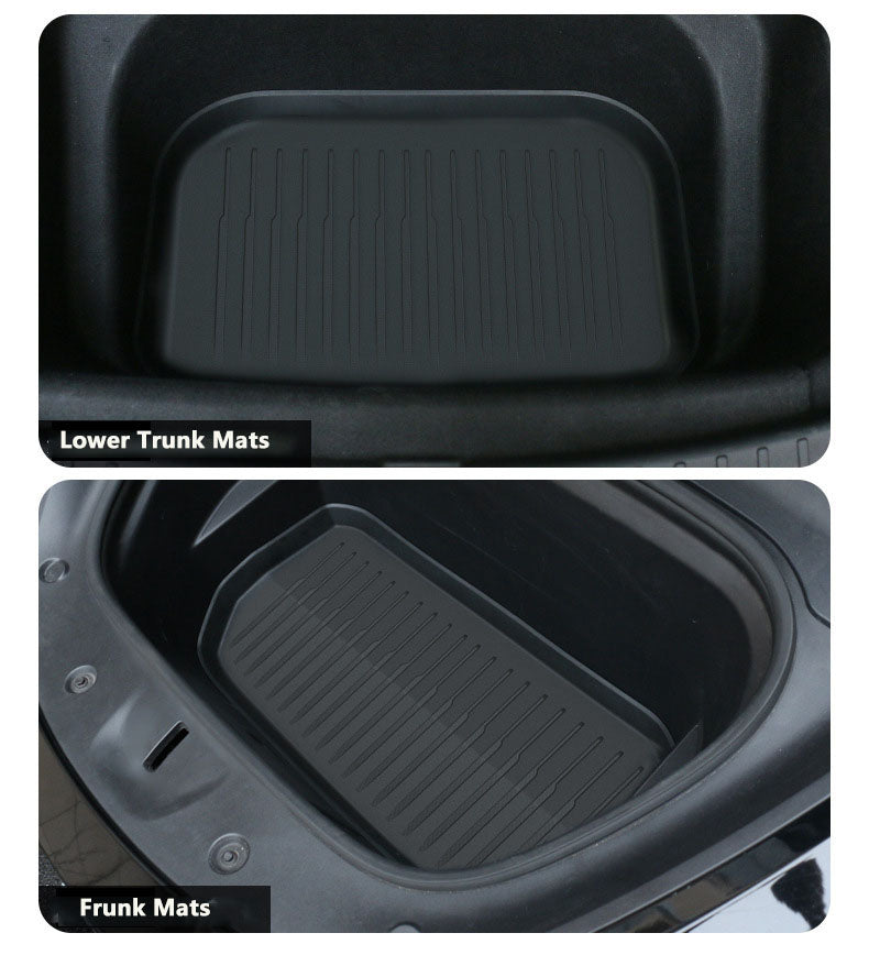 Tesla Model Y Juniper TPE Frunk And Trunk Mats