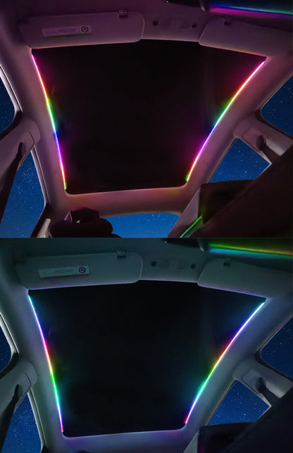 Tesla Model Y Sunroof LED Flowing Ambient Lighting 256 Color